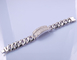 25.7 gramos Piedras Cristales 925 de plata esterlina Brazaletes de forma de perla Brazalete masculino estilos unisex Enlace de cadena