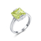 Nivel de plata del AAA de la galjanoplastia del rodio de princesa Cut 925 Diamond Rings 1.16g